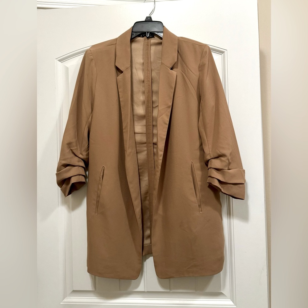 Rachel Zoe blazer ruched sleeve m